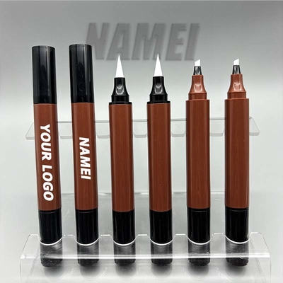 良い価格 卸売 2 In 1 眉鉛筆とアイライン 印刷 パーソナライズ 空の眉鉛筆とアイライン チューブ容器 オンライン