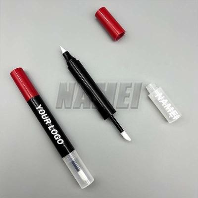 良い価格 2 in 1 液体眼影チューブ 空きプラスチックアイラインラチューブ ストンド オーダーメイドロゴ 化粧品パッケージ オンライン